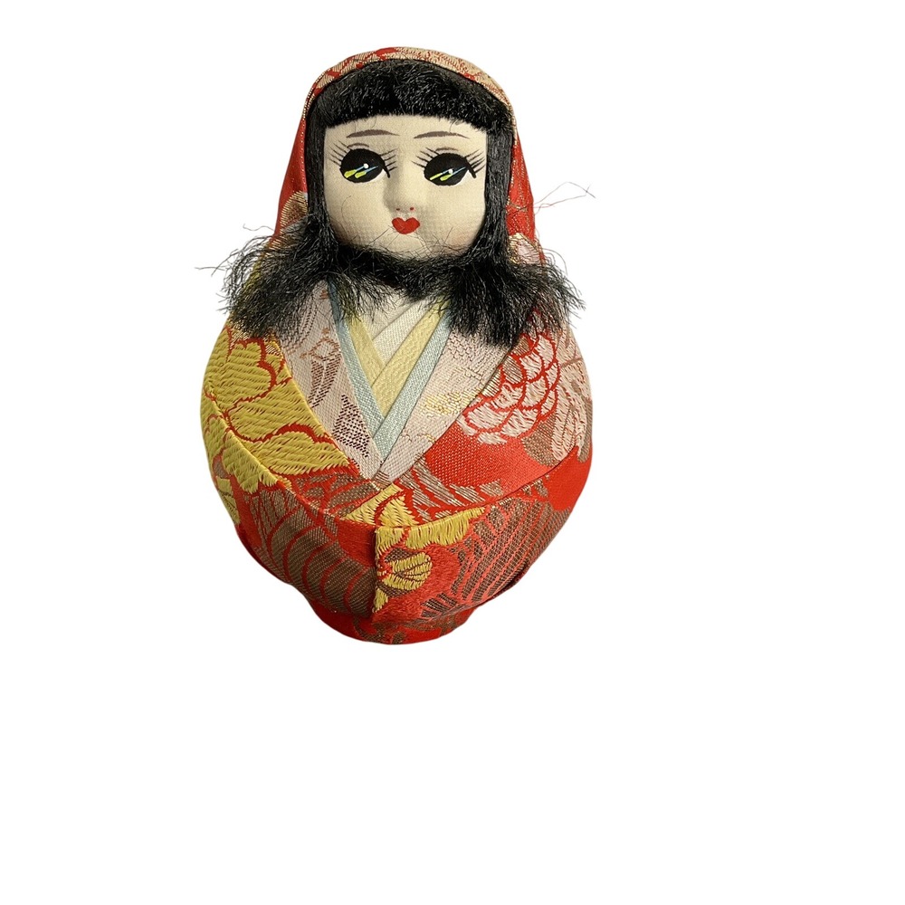 Daruma Doll‎ Japanese Vintage Asian Figurine Modeled After Bodhidharma Colorful